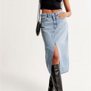 NWT Abercrombie Denim Midi Skirt
